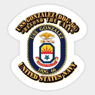 USS Gonzalez (DDG-66) with Text Sticker